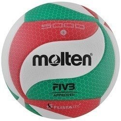 Volleyball Molten V5M5000 FIVB white-red-green match ball