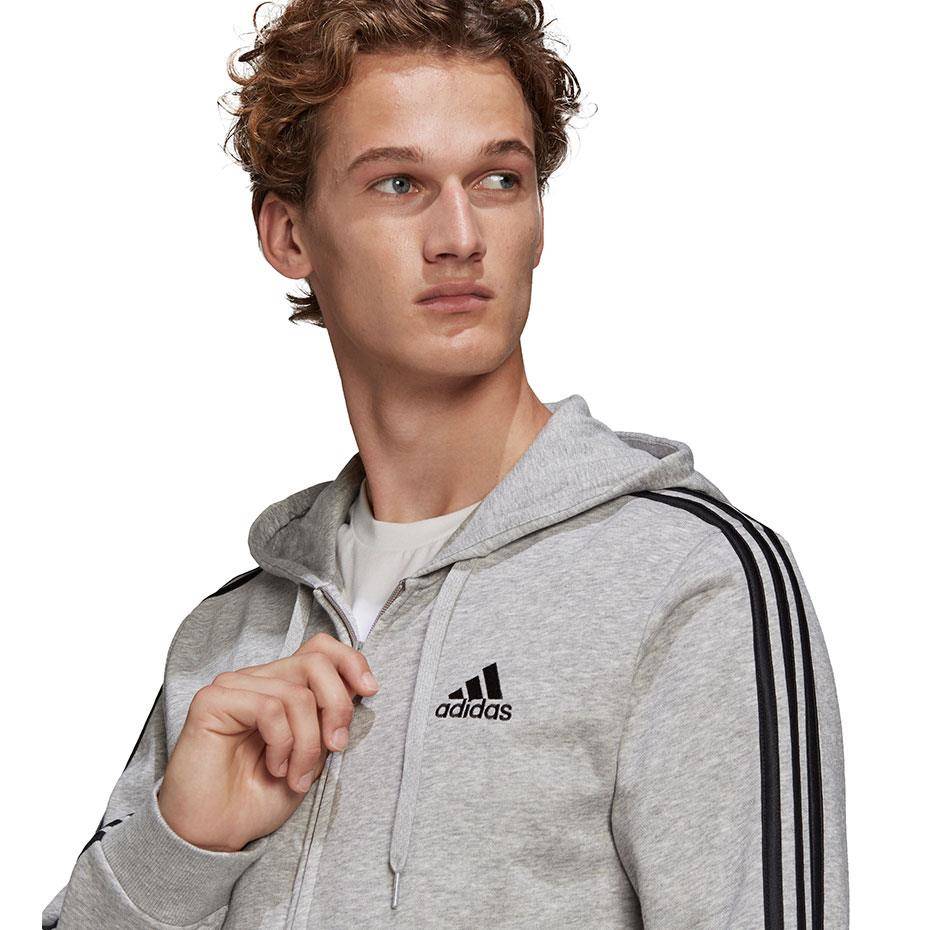Adidas men's sweatshirt Essentials Full-Zip Hoodie gray GK9034 | MEN  Men's  clothing  Hoodies | - Zoltan Sport