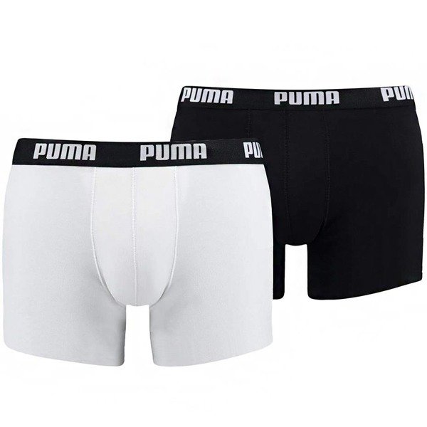Bokserki męskie Puma Basic Boxer 2P białe czarne 521015001 301 | MEN ...