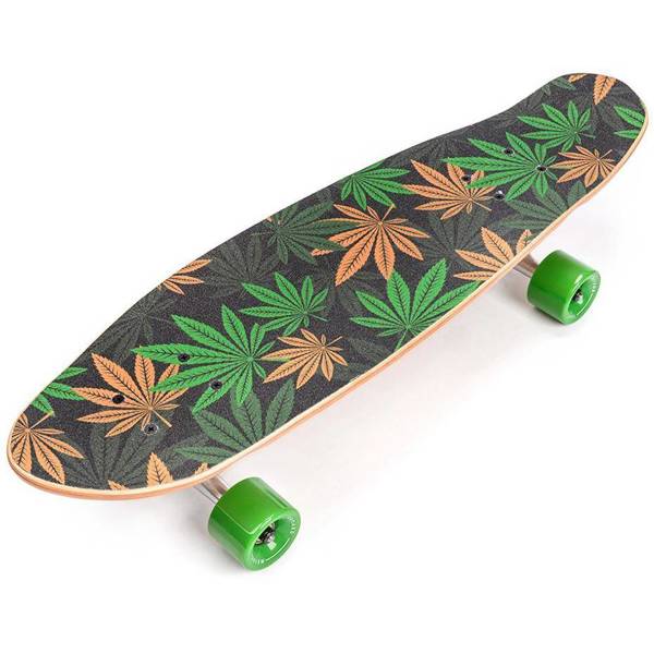 Meteor Cannabis Skateboard Green-Brown-Orange 22595