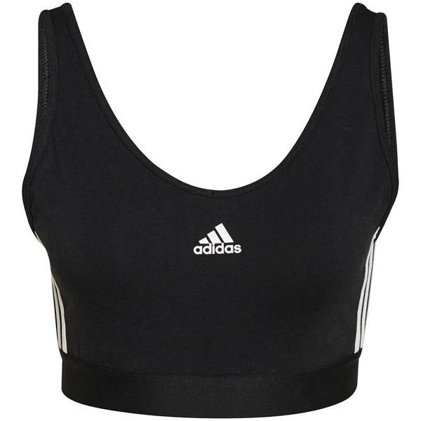 Stanik sportowy damski adidas Essentials 3-Stripes czarny GS1343