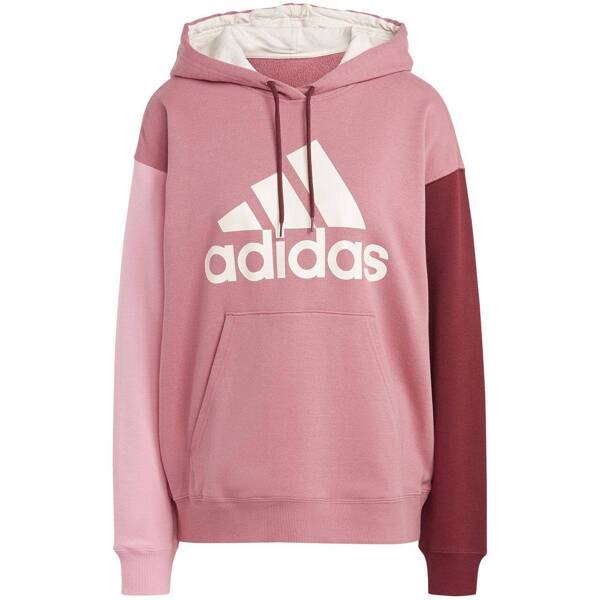 Bluza damska adidas Essentials Big Logo Oversized French Terry Hoodie różowa IC9869