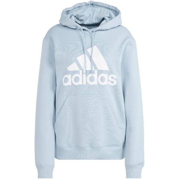 Bluza damska adidas Essentials Big Logo Regular Fleece Hoodie błękitna IR9329