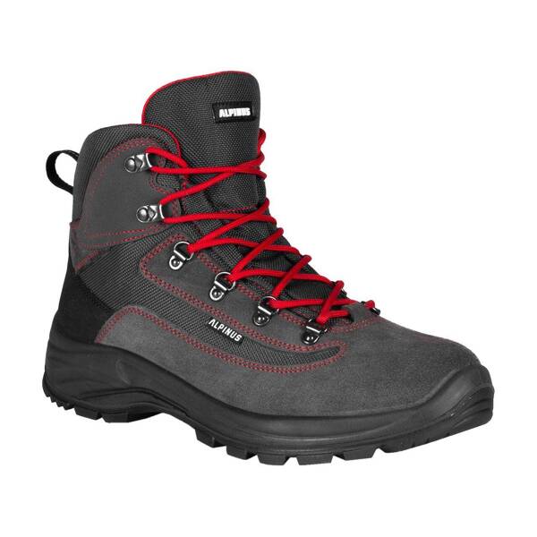 Buty trekkingowe Alpinus Brahmatal High Active grafitowo-czerwone GR43321