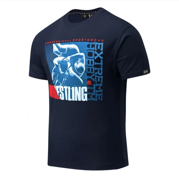 Extreme Hobby T-shirt Wrestling Pro Granatowy