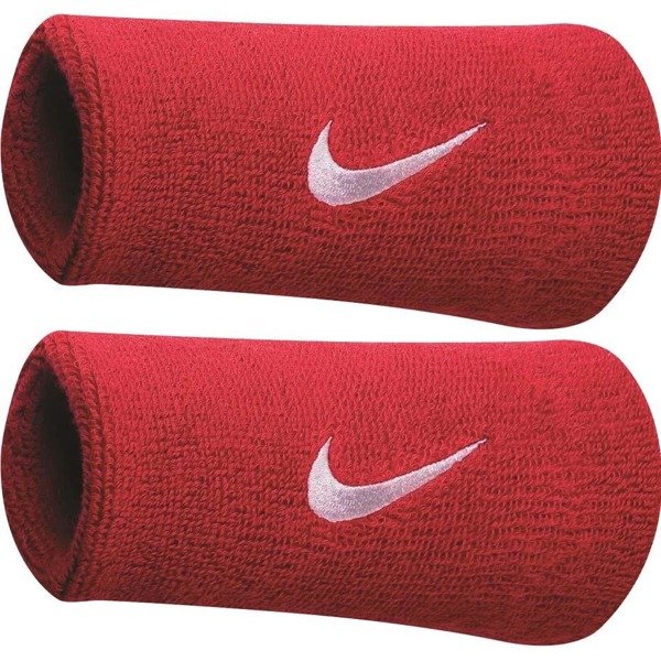 Frotka na rękę Nike szeroka Swoosh czerwona 2szt NNN05601