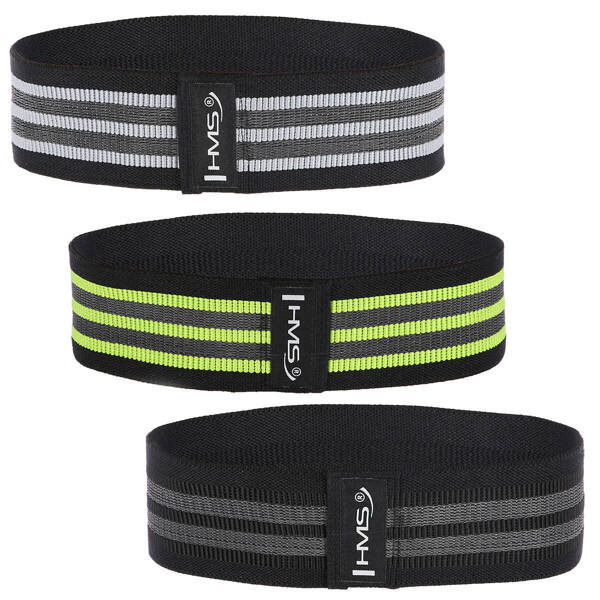 GUMY DO ĆWICZEŃ 3w1 HMS HB20 SET  typu hip band