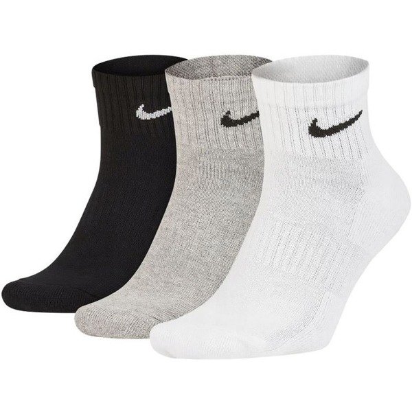 Skarpety Nike Everyday Cushioned Ankle 3 pary szare, białe, czarne SX7667 901