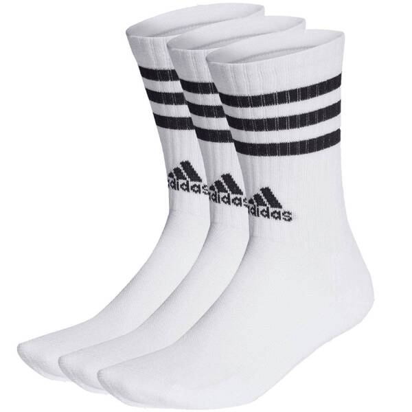 Skarpety adidas 3-Stripes Cushioned Crew Socks 3P białe HT3458