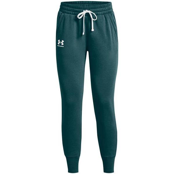 Spodnie damskie Under Armour Rival Fleece Joggers zielone 1356416 716